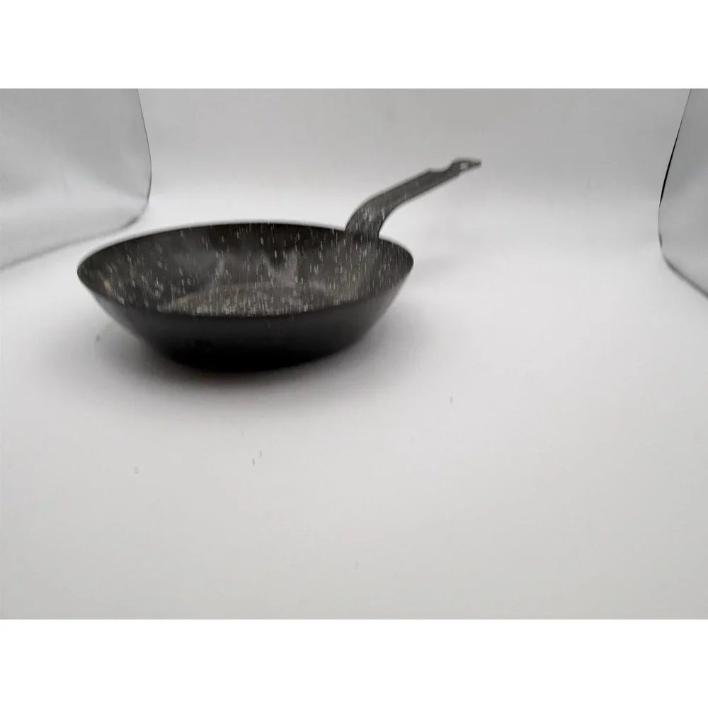 Vintage Black Speckled Enamelware Frying Pan Skillet Primitive Farmhouse Decor